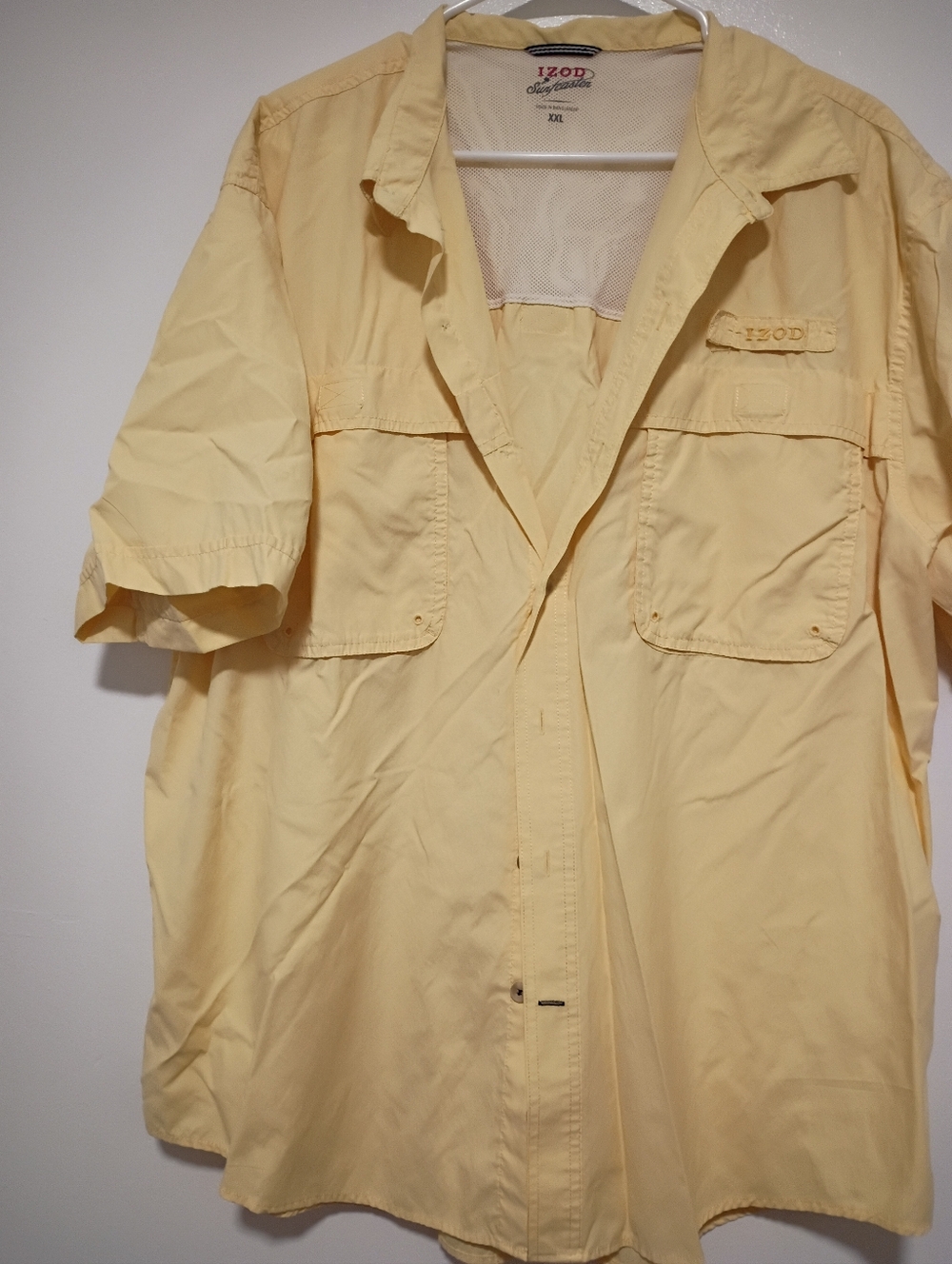Izod Lightweight Surf Caster Mens Size XXL Short Sleeve Button Up Shirt